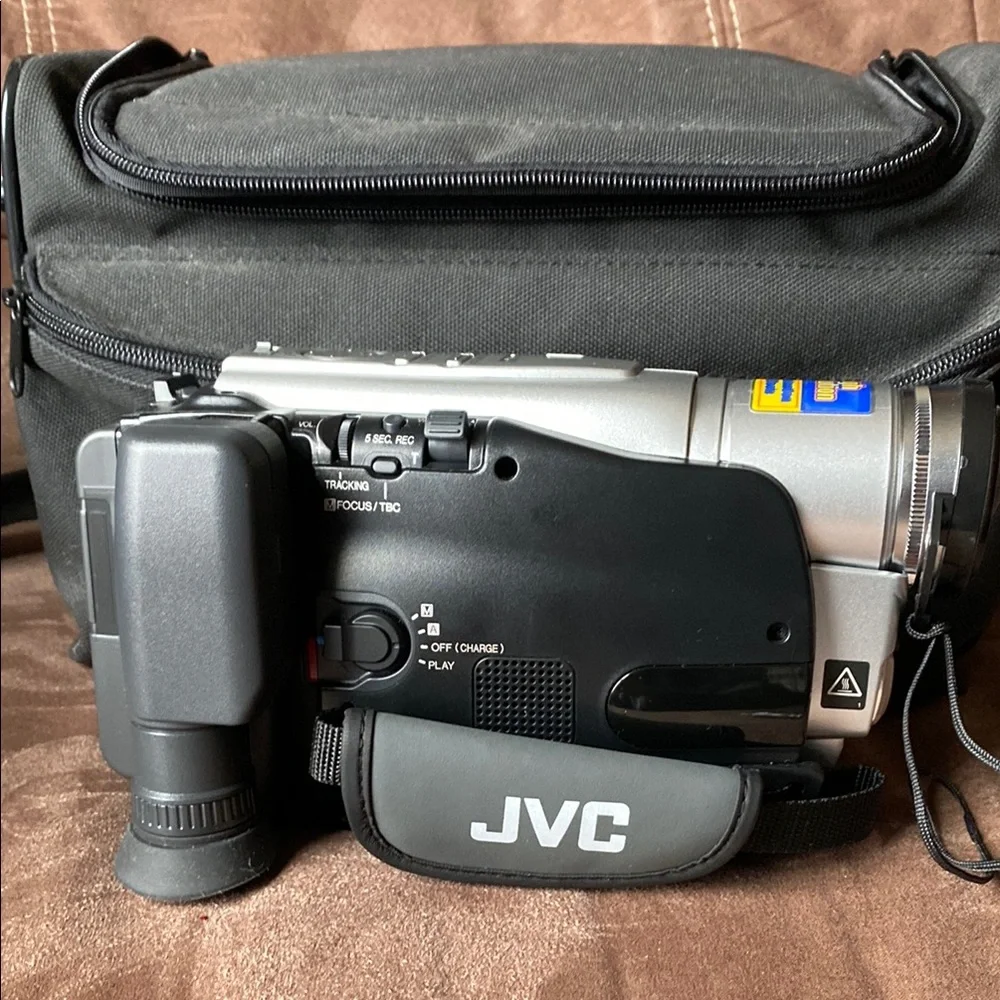 Silver Camcorder with Bag JVC